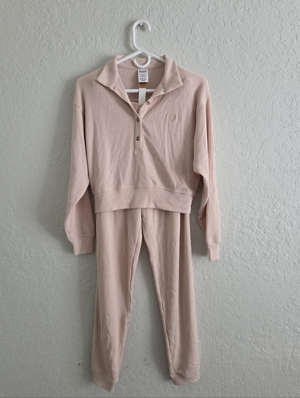Victoria's Secret Pink Waffle Knit Lounge Sleep Pajama Set